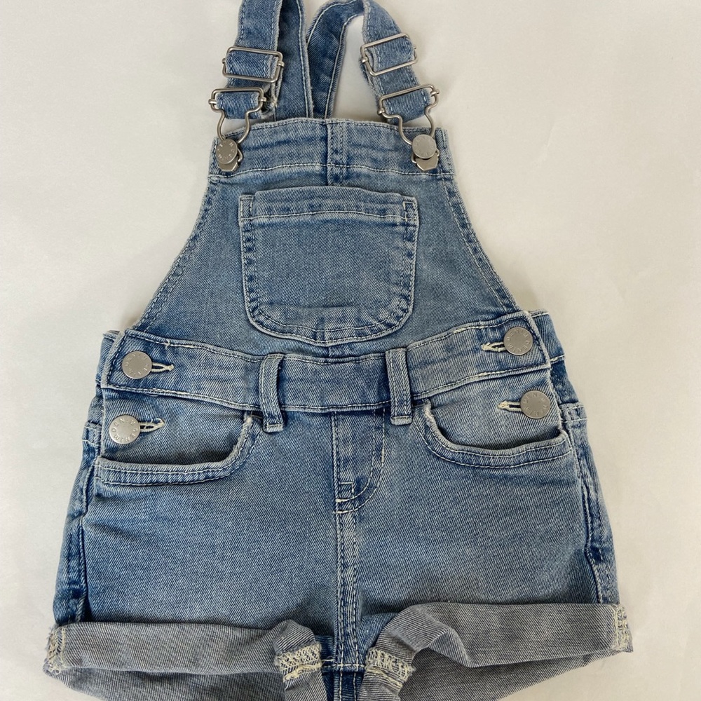 NWOT toddler girls denim overalls size 12-18 months